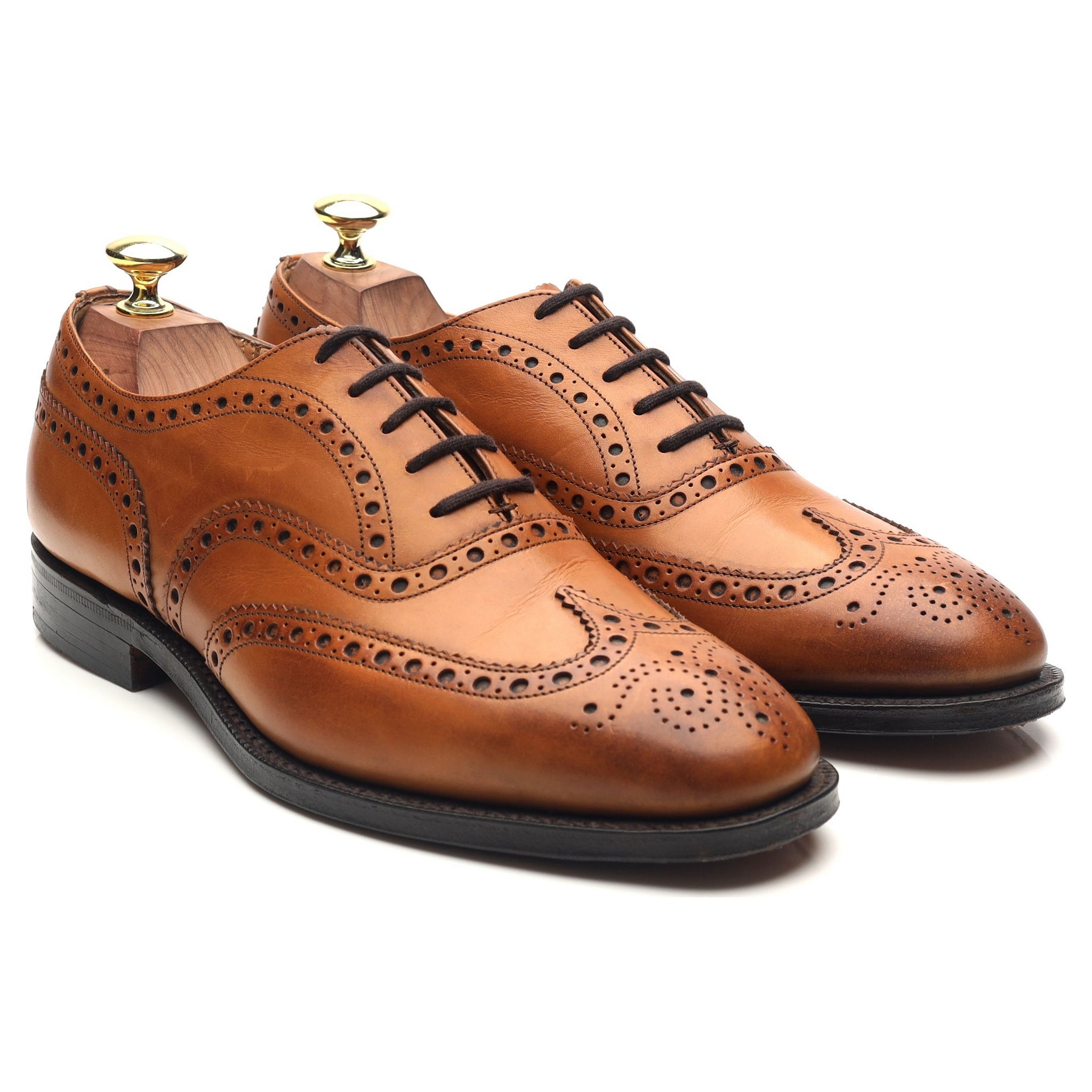 Brisbane' Tan Brown Leather Brogues UK 7 F - Abbot's Shoes