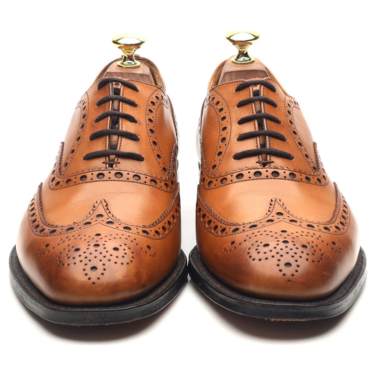 Brisbane' Tan Brown Leather Brogues UK 7 F - Abbot's Shoes