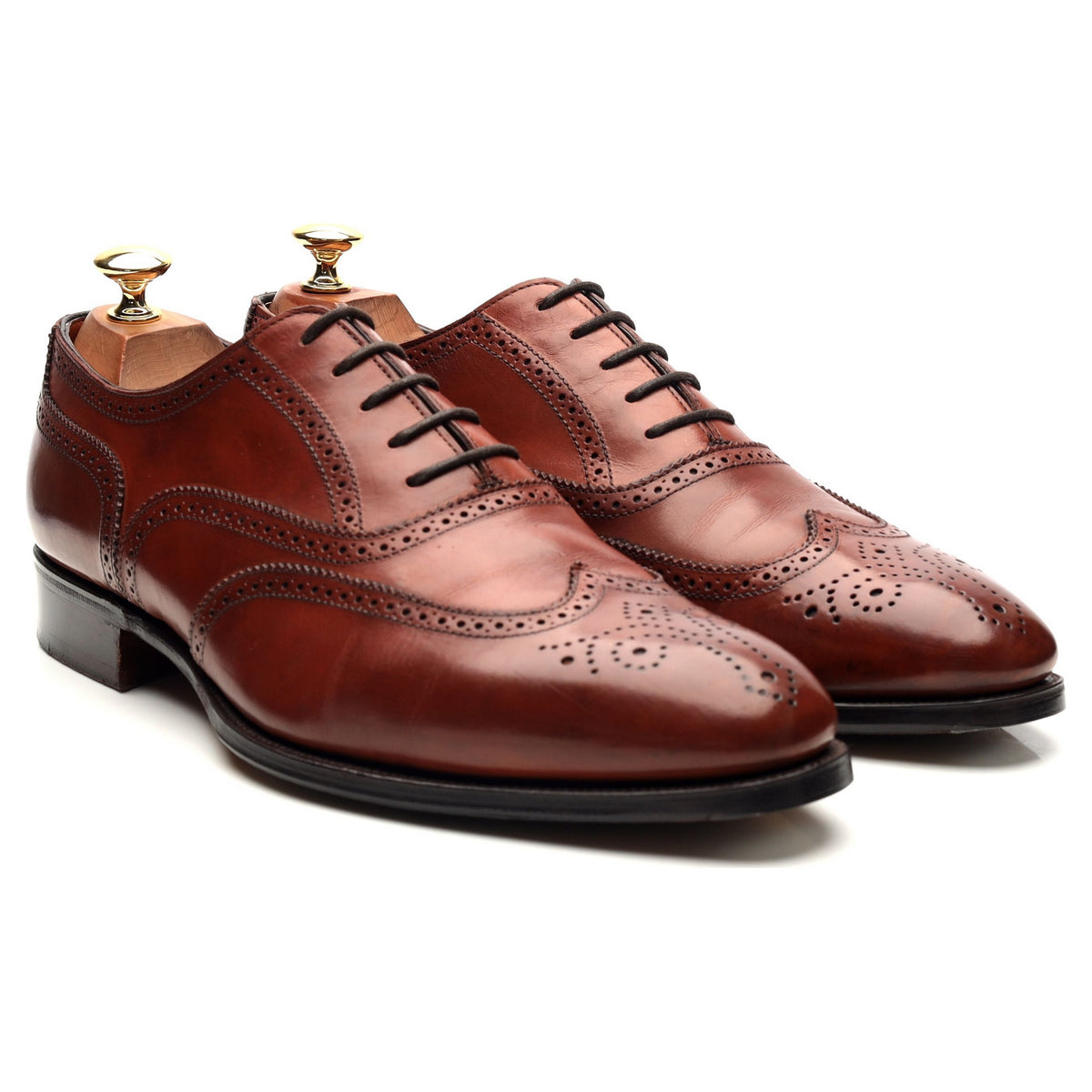 &#39;Hunt&#39; Brown Leather Oxford Brogues UK 9 F