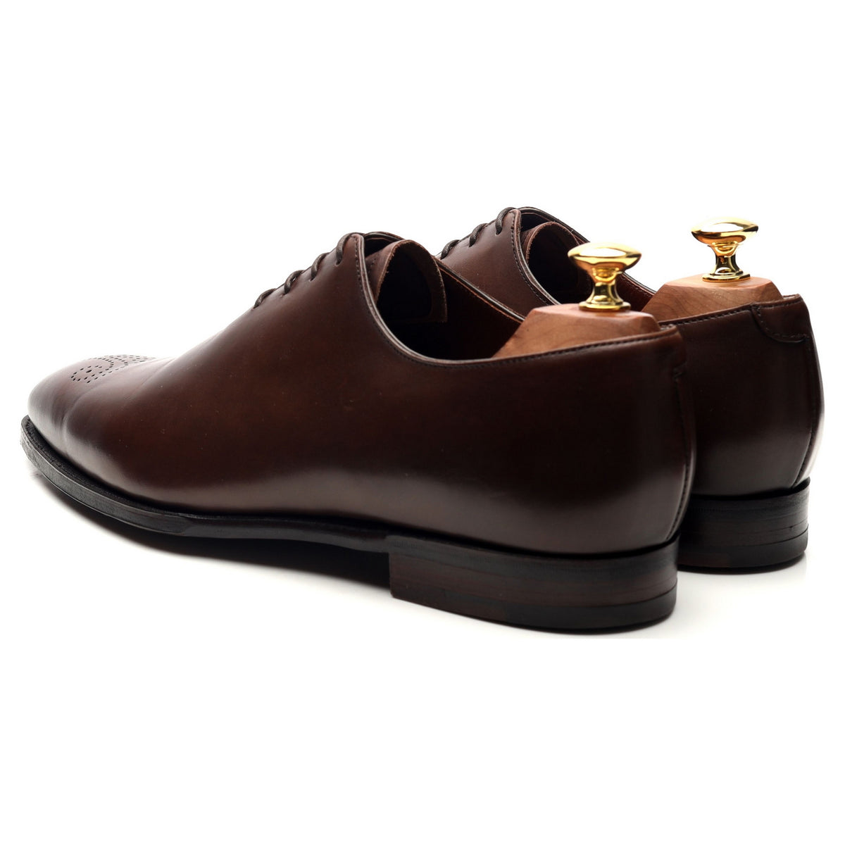 'Weymouth' Brown Leather Oxford UK 9 E - Abbot's Shoes