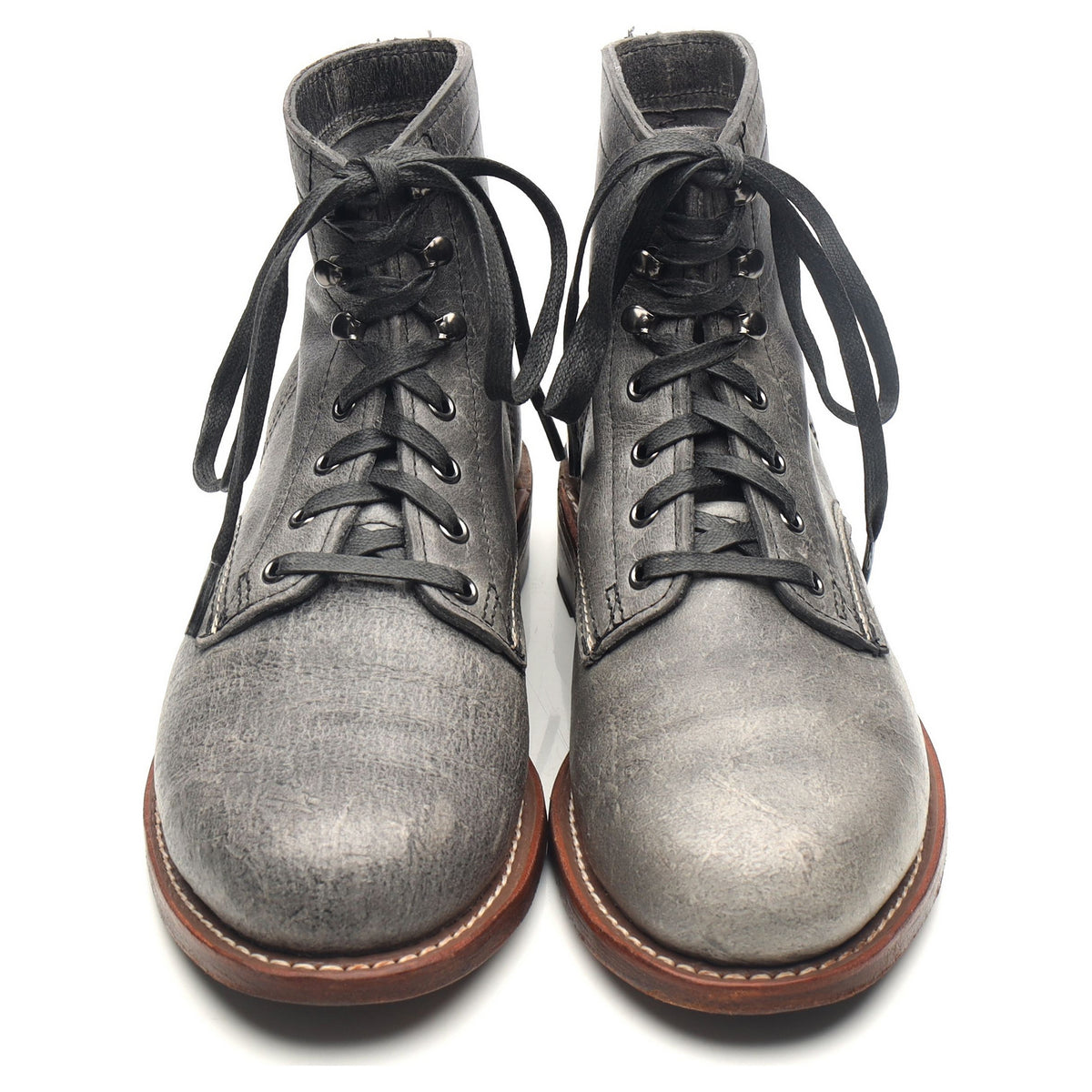 1000 Mile &#39;Evans&#39; Grey Leather Boots UK 6.5 US 7.5