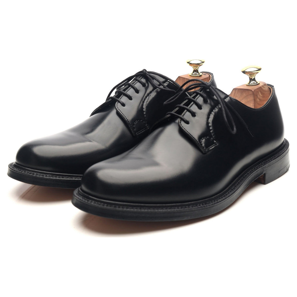 Shannon' Black Leather Derby UK 8 F - Abbot's Shoes