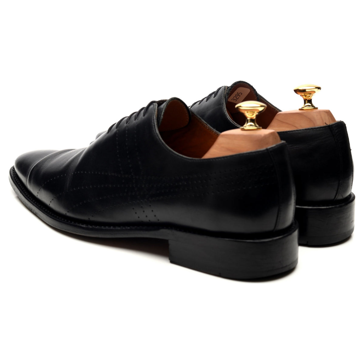 Black Leather Wholecut Oxford UK 9