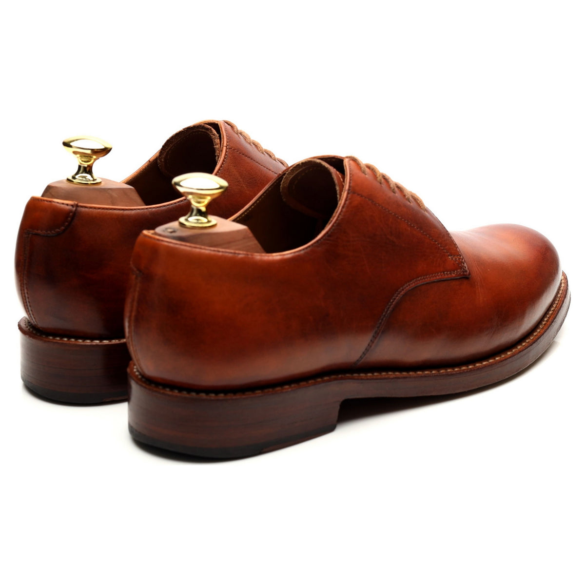 &#39;Curt&#39; Tan Brown Leather Derby UK 7 G