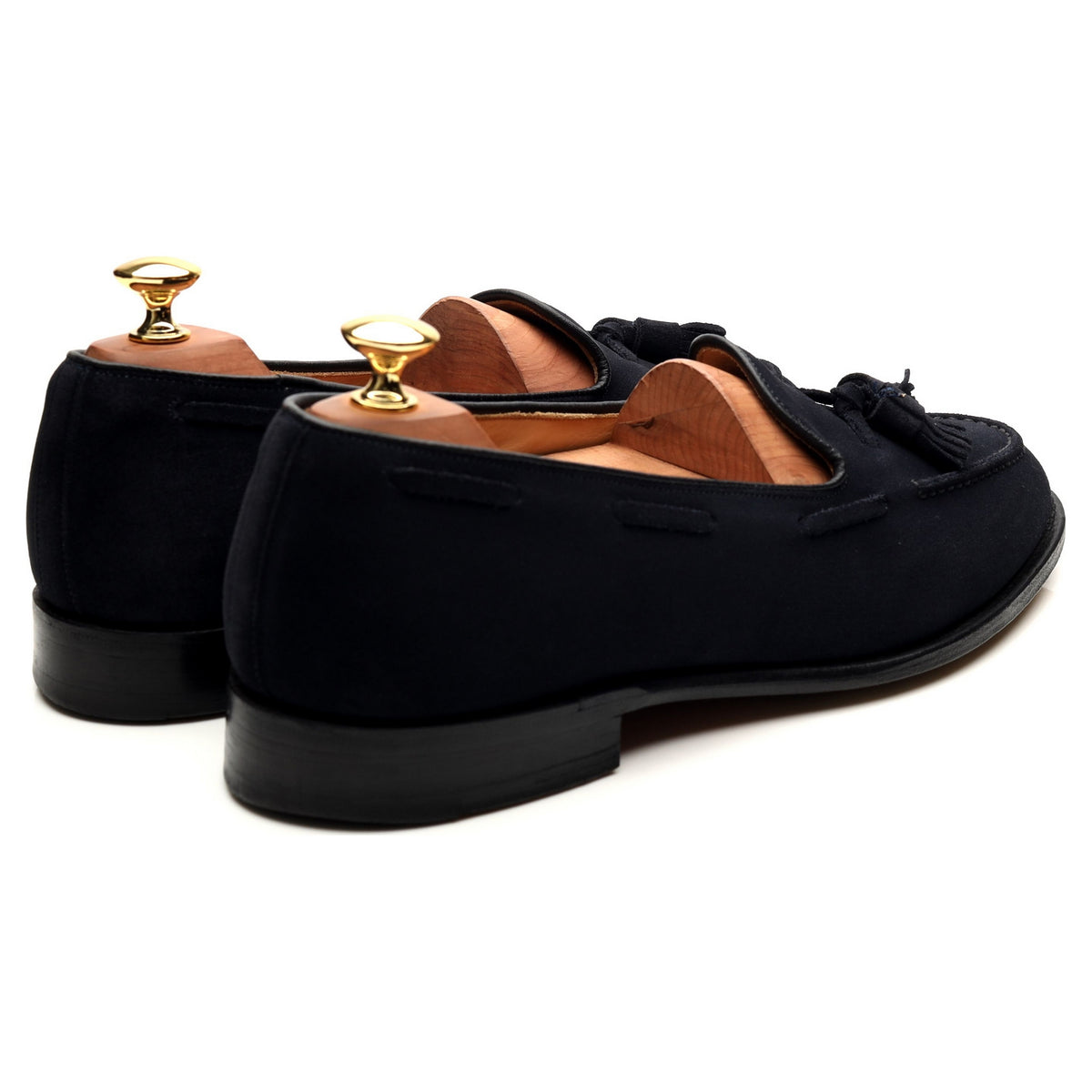 Keats II' Navy Blue Suede Tassel Loafers UK 9 F - Abbot's Shoes