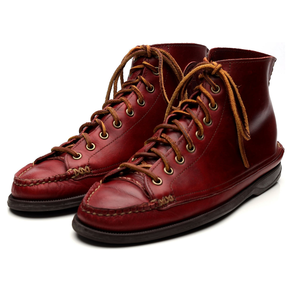 Red Leather Boots UK 8 US 9