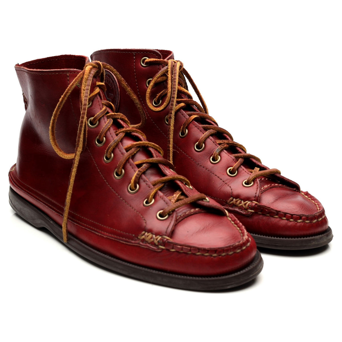 Red Leather Boots UK 8 US 9