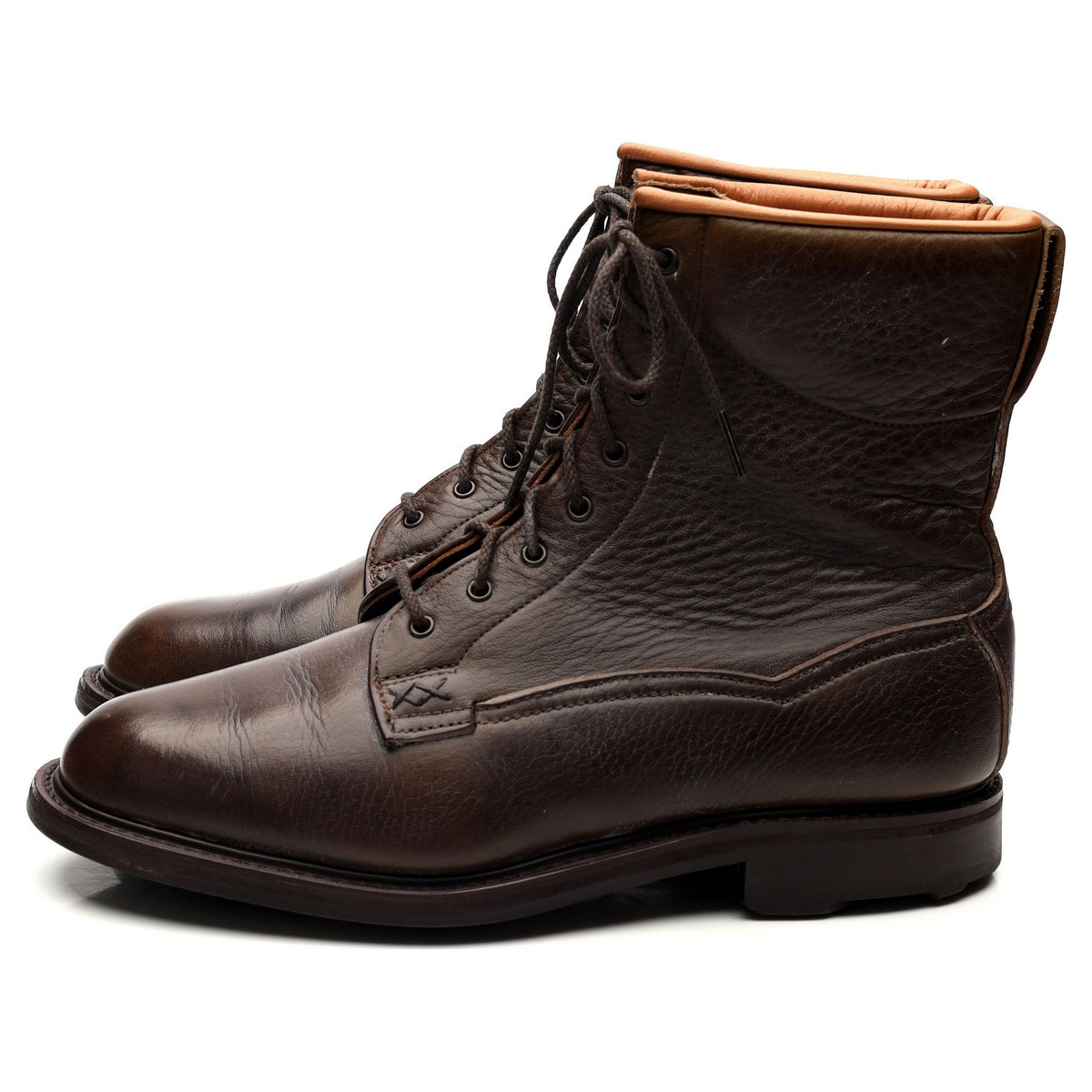 Dark Brown Leather Boots UK 7 F