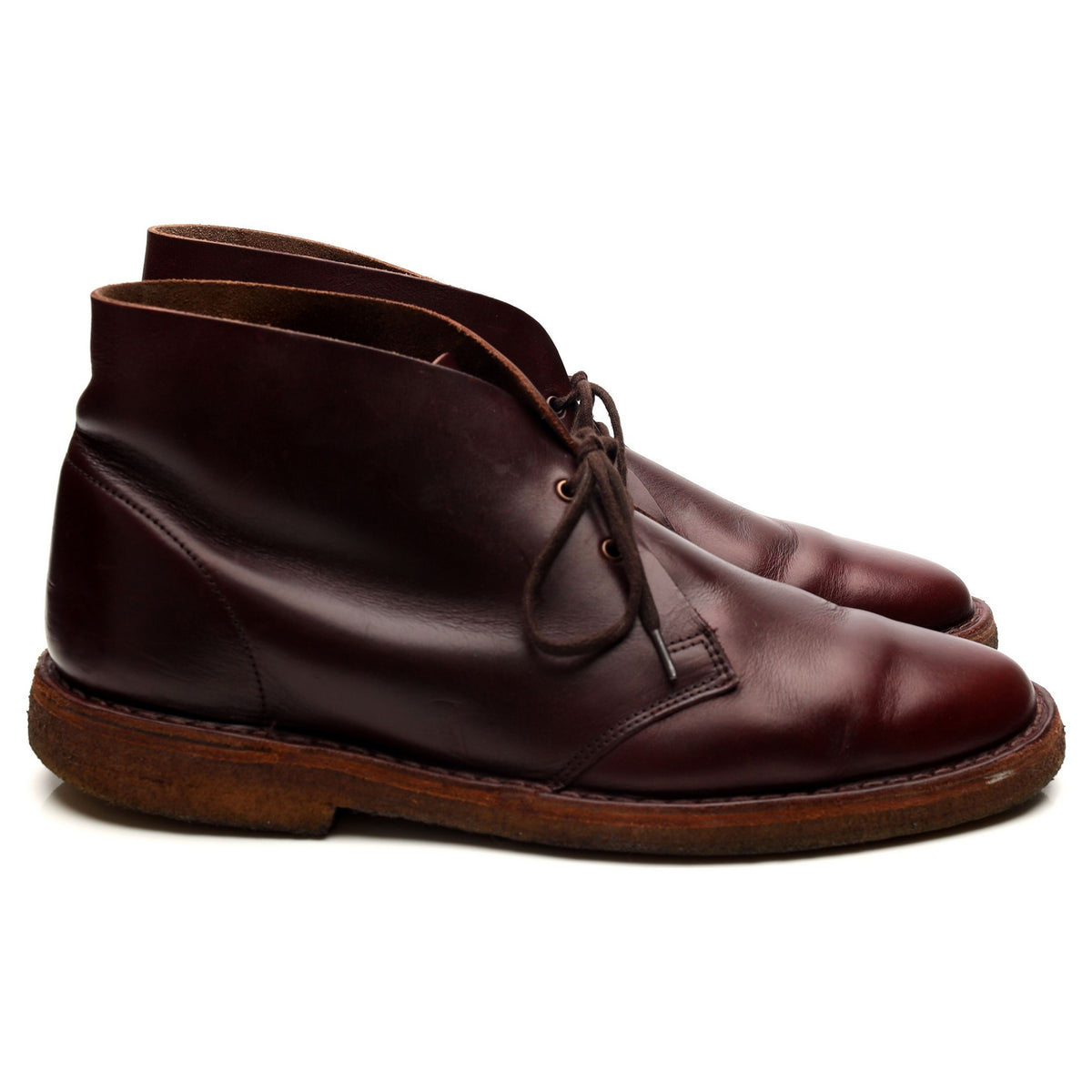 Burgundy Leather Chukka Boots UK 9.5
