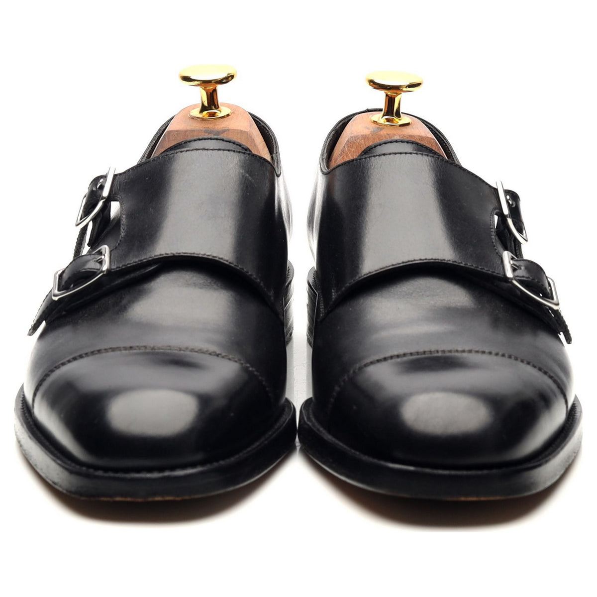 &#39;Women&#39;s&#39; Black Leather Double Monk Strap UK 4.5 D