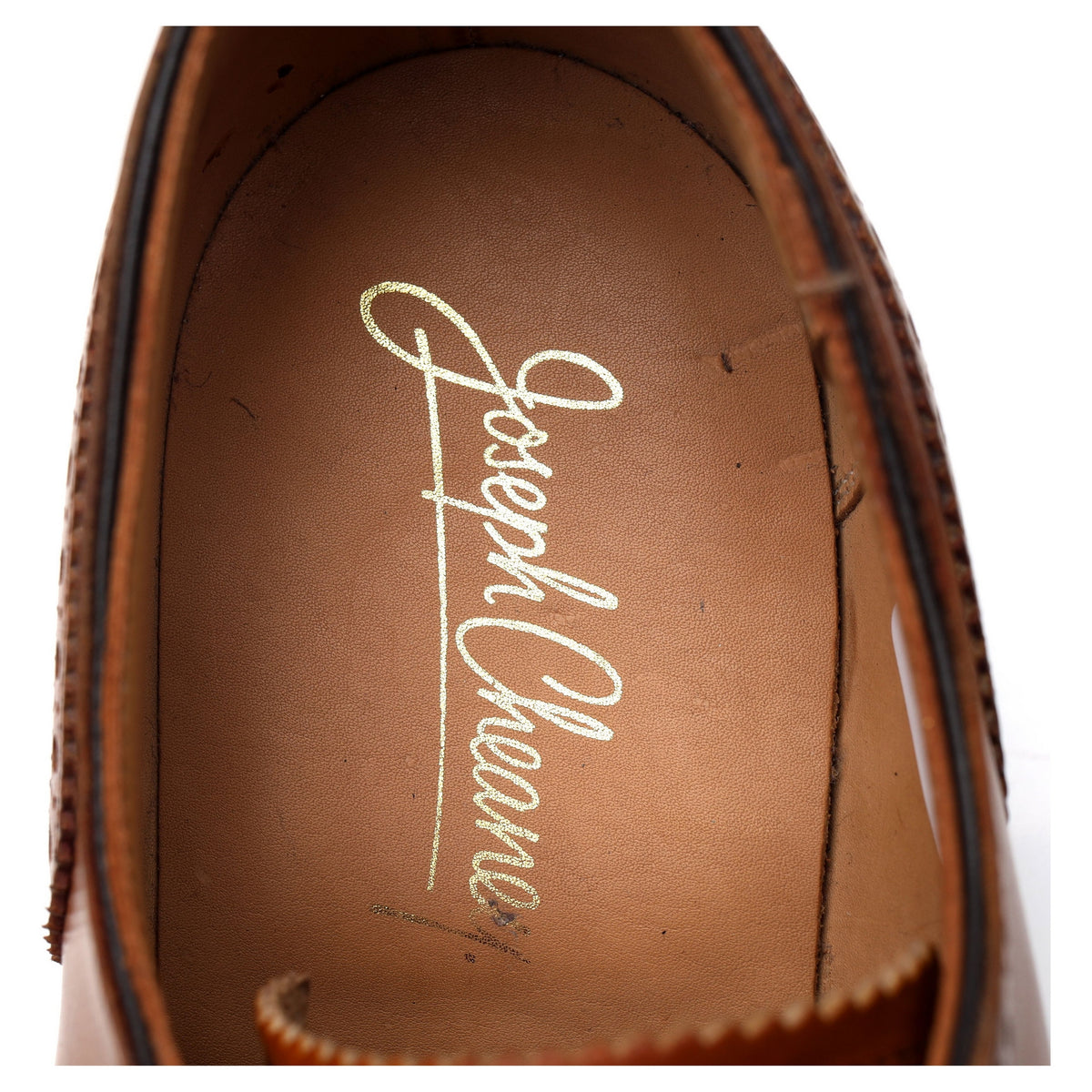 &#39;Randolph&#39; Tan Brown Leather Derby Brogues UK 6 F