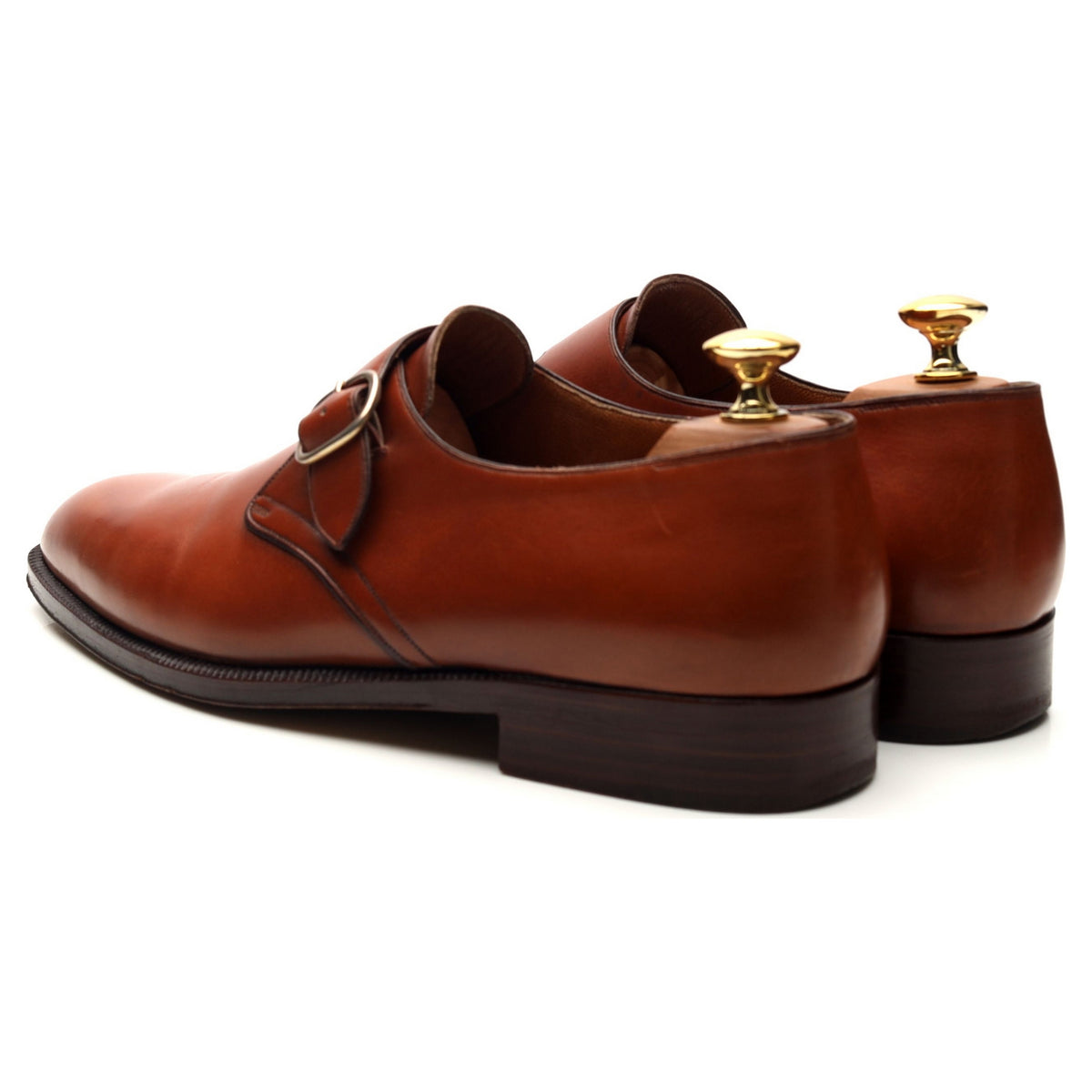 Tan Brown Leather Monk Strap UK 7.5