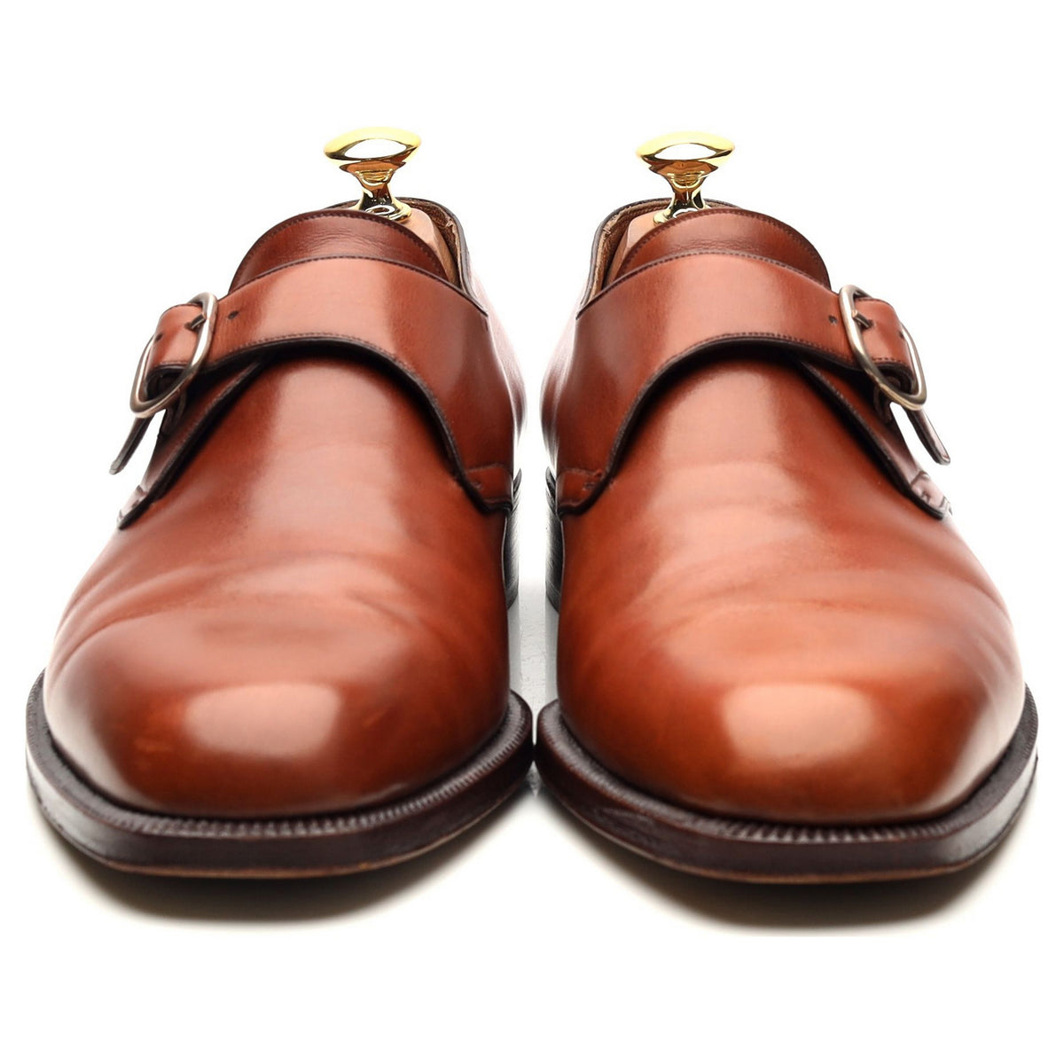 Tan Brown Leather Monk Strap UK 7.5