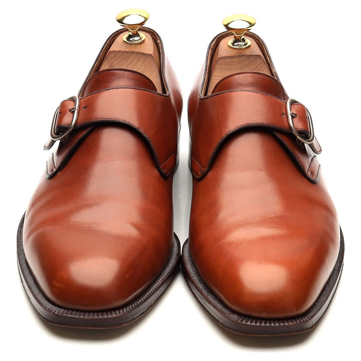 Tan Brown Leather Monk Strap UK 7.5