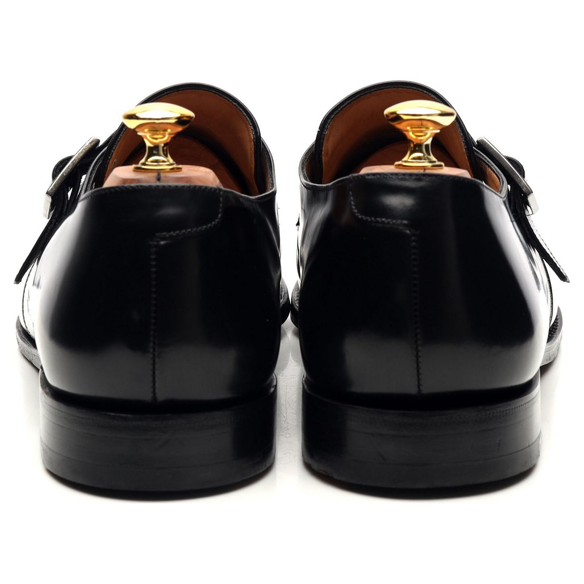 &#39;Tokyo&#39; Black Leather Monk Strap UK 12 F