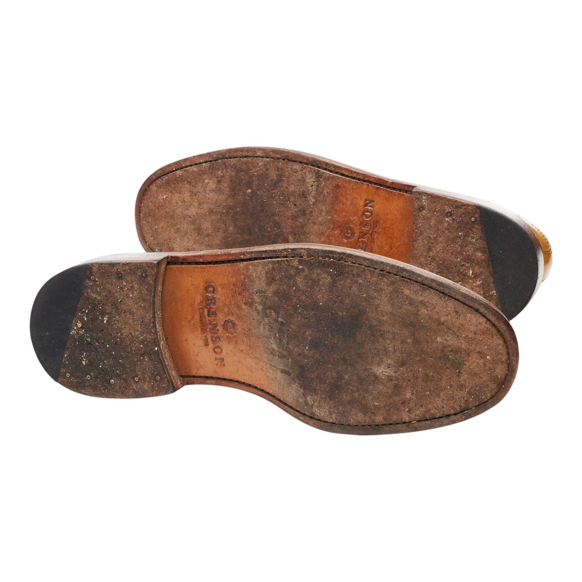 Tan Brown Leather Derby Brogues UK 8 G