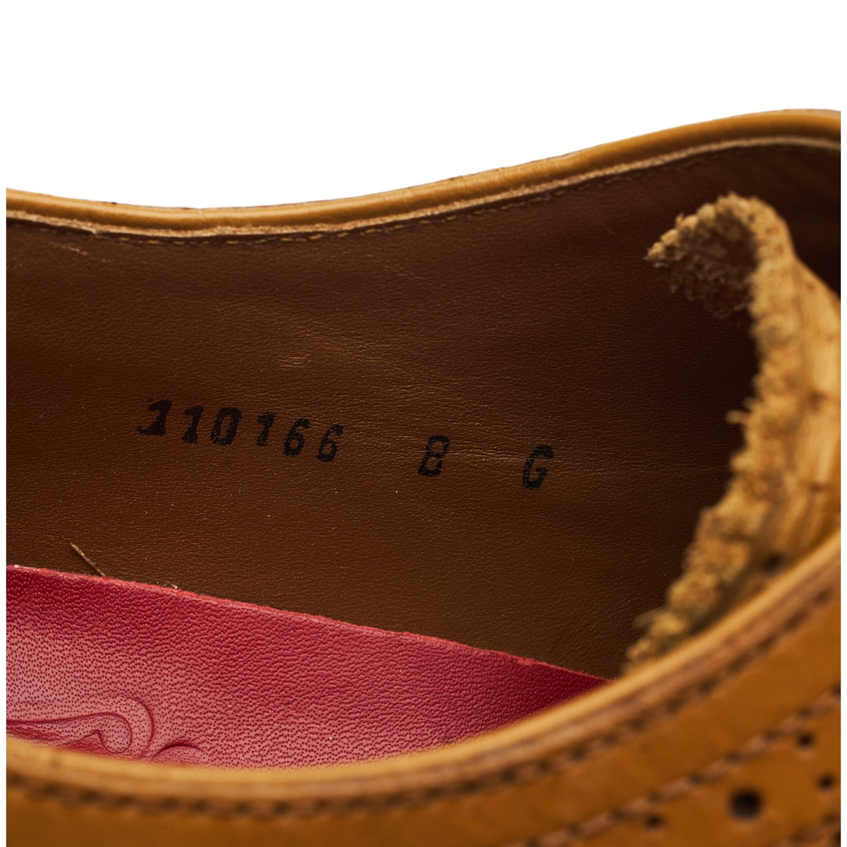 Tan Brown Leather Derby Brogues UK 8 G