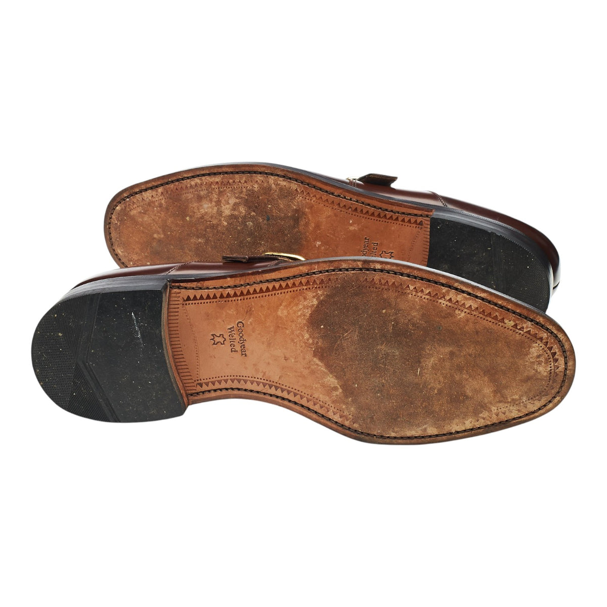 'Cardiff' Brown Leather Monk Strap UK 8 F