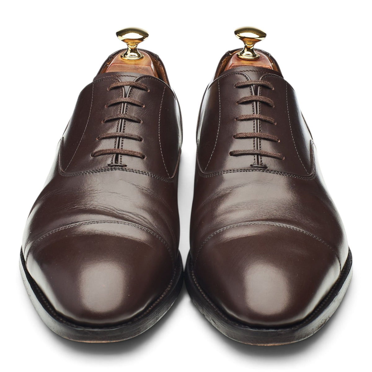 '11780' Dark Brown Leather Oxford UK 9