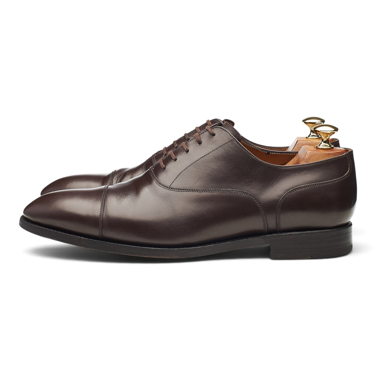 '11780' Dark Brown Leather Oxford UK 9