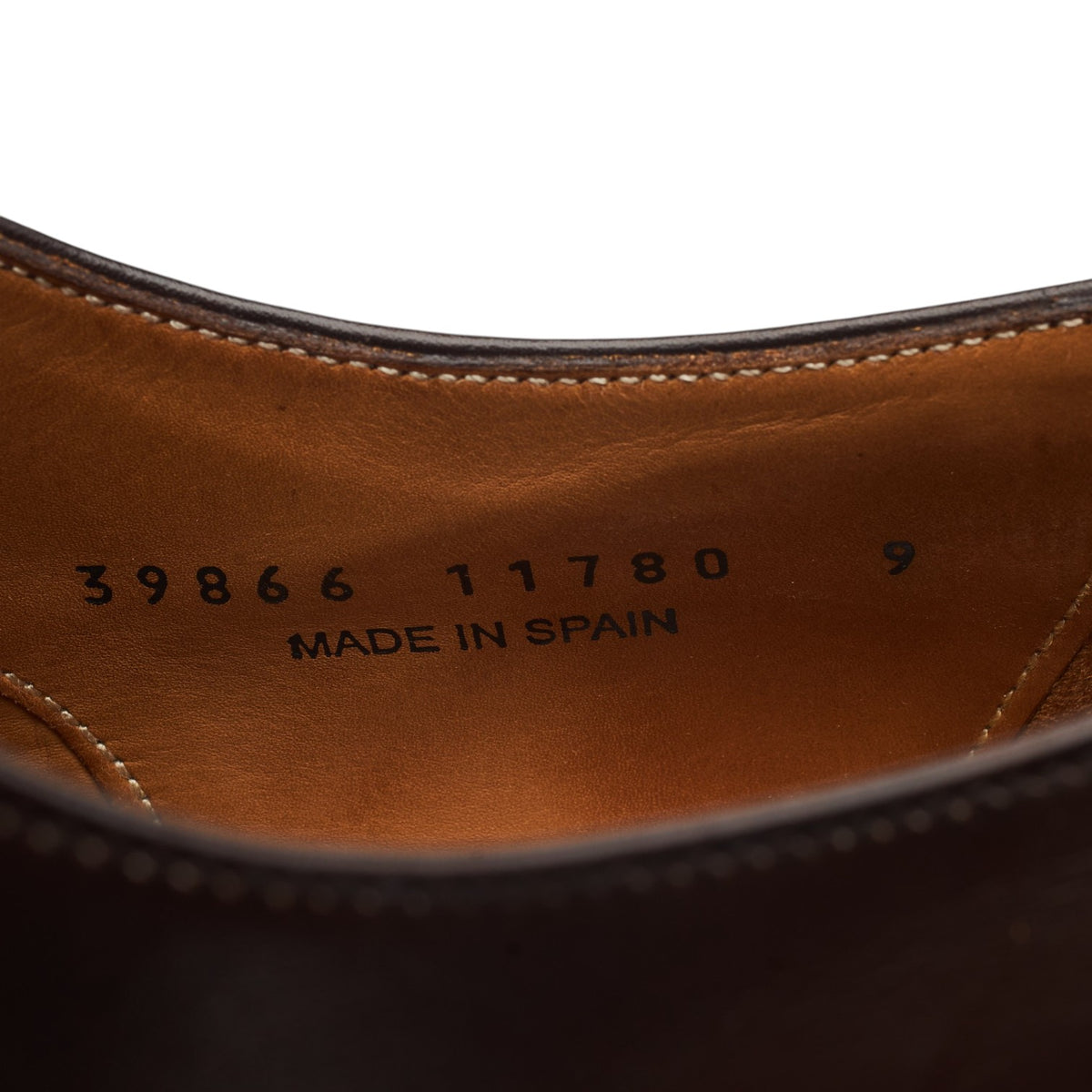 '11780' Dark Brown Leather Oxford UK 9