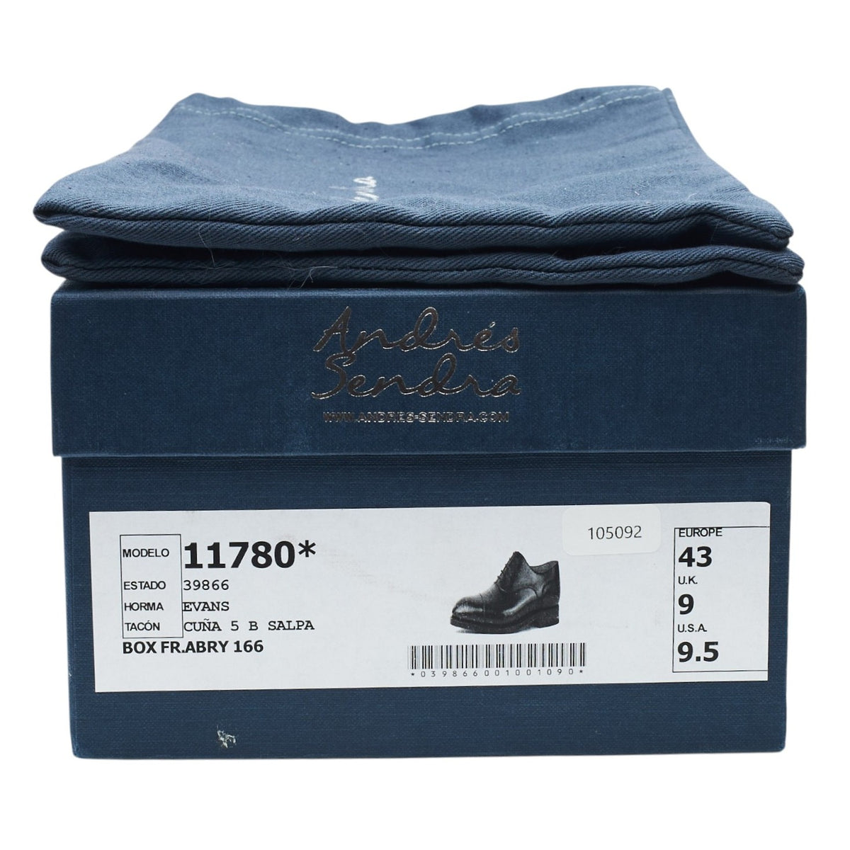 '11780' Dark Brown Leather Oxford UK 9