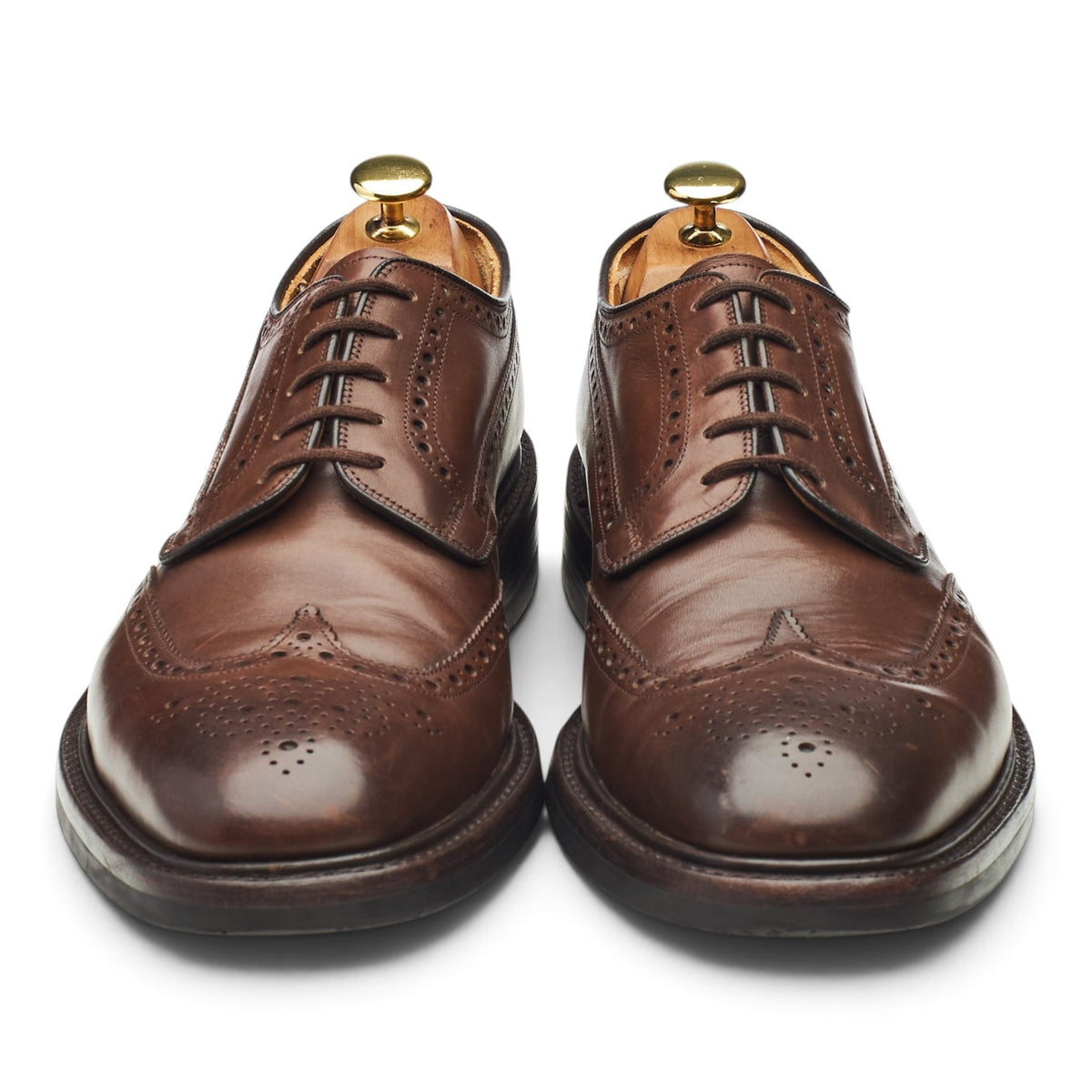 'Grafton' Dark Brown Leather Derby Brogues UK 9 F