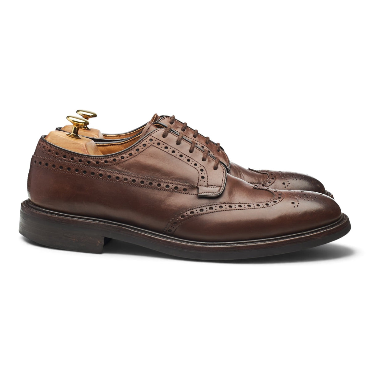 'Grafton' Dark Brown Leather Derby Brogues UK 9 F