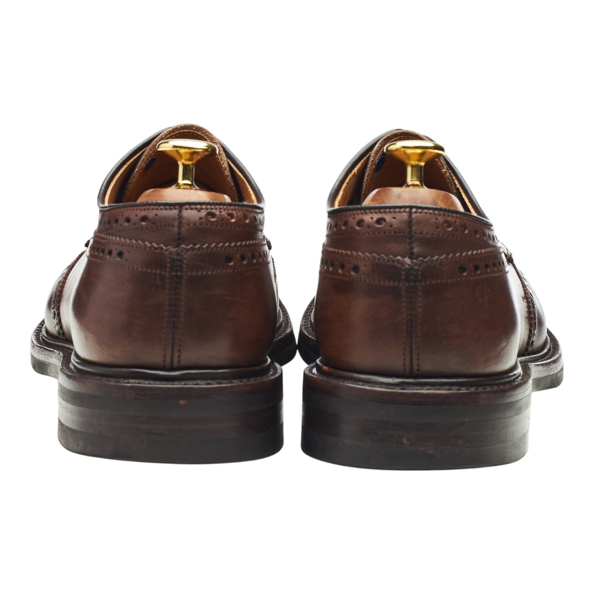 'Grafton' Dark Brown Leather Derby Brogues UK 9 F