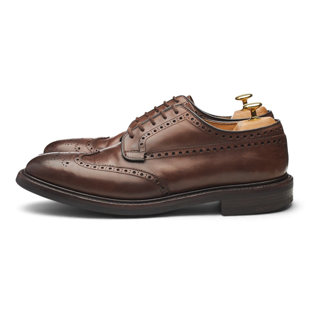 'Grafton' Dark Brown Leather Derby Brogues UK 9 F