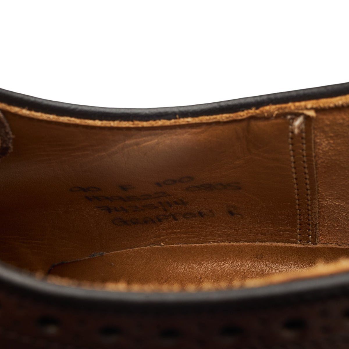 'Grafton' Dark Brown Leather Derby Brogues UK 9 F