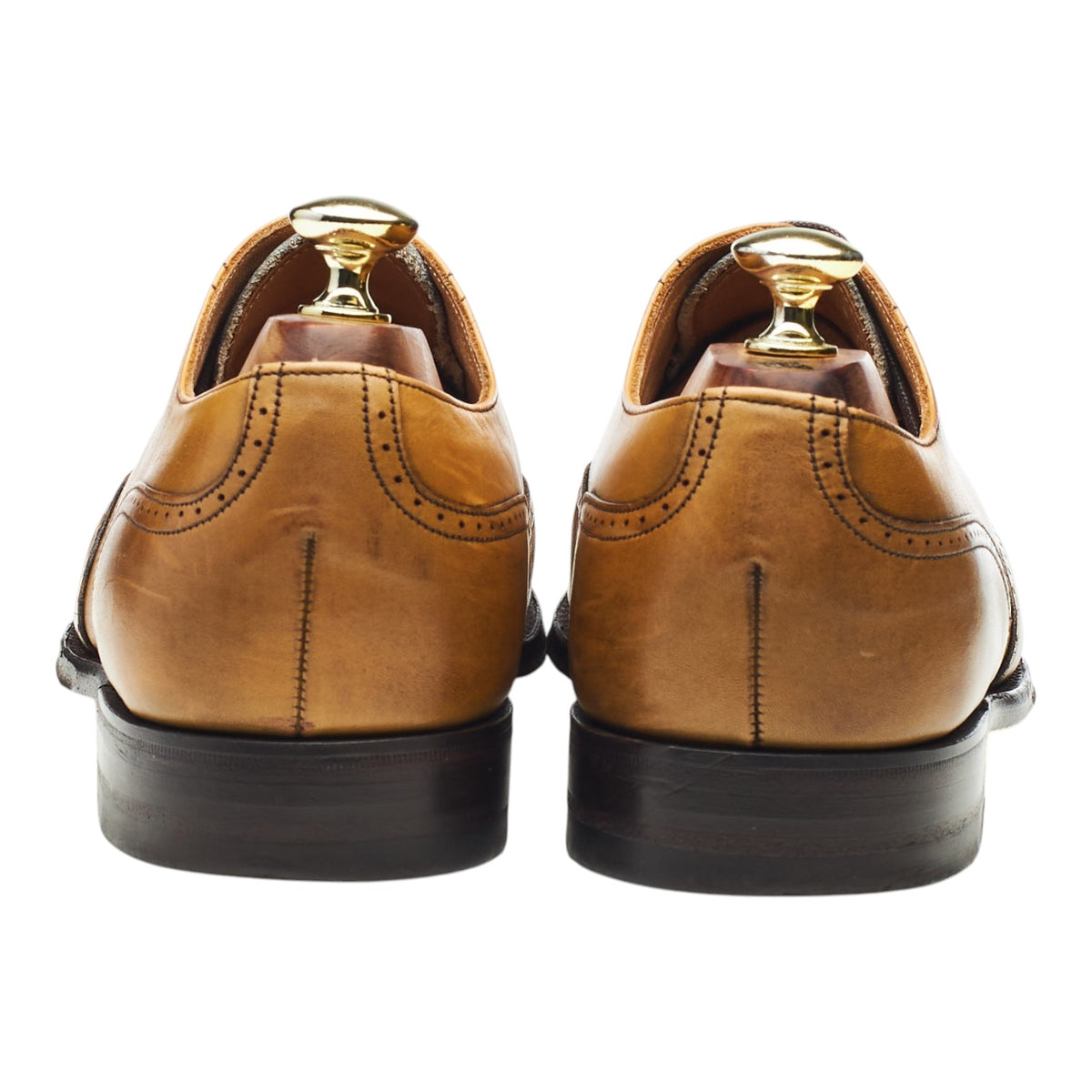 Tan Brown Leather Oxford Brogues UK 8 F