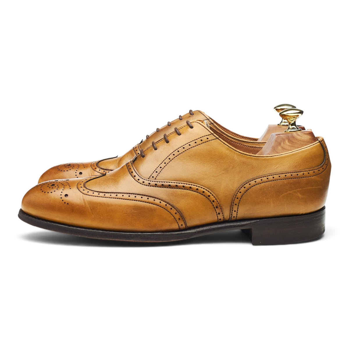 Tan Brown Leather Oxford Brogues UK 8 F