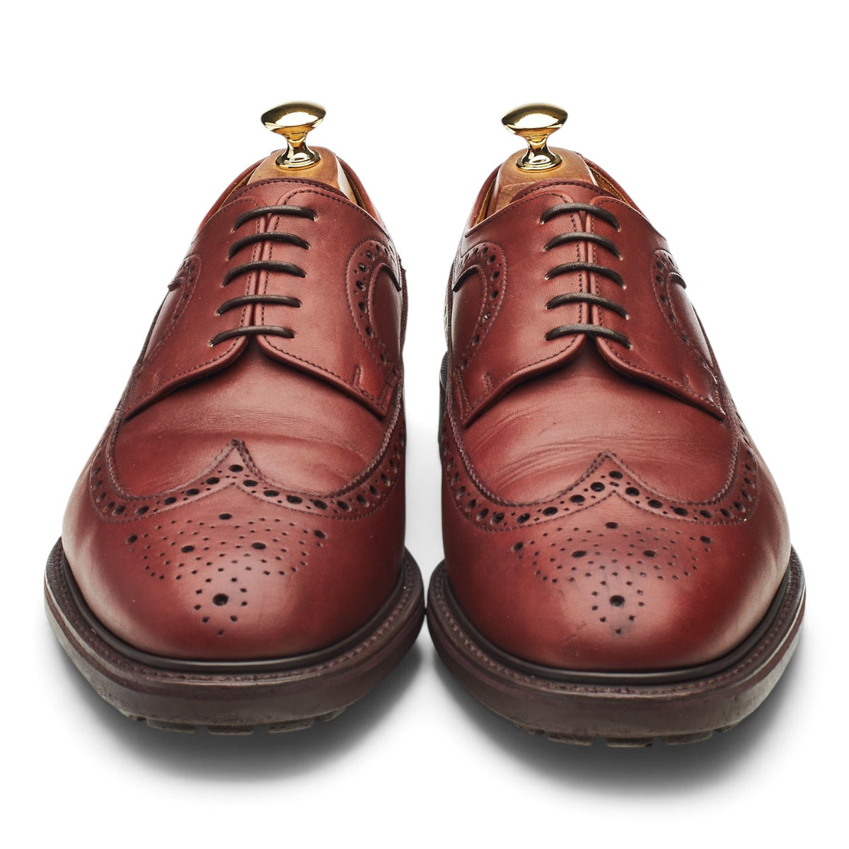 'Berwick' Tan Brown Leather Derby Brogues UK 9.5 FX