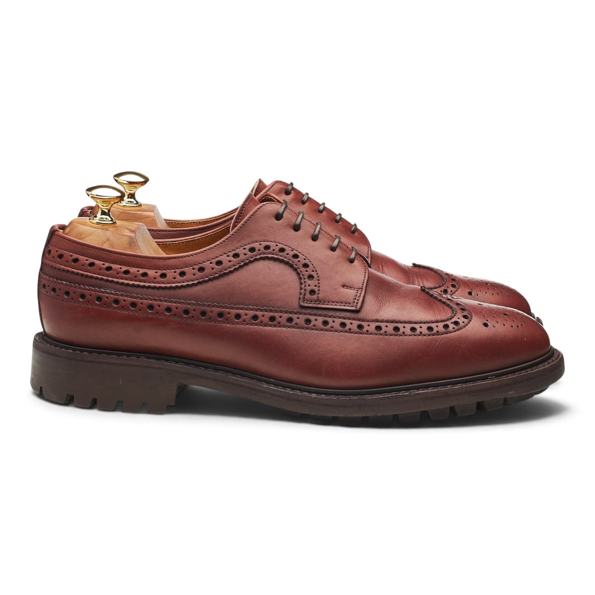 'Berwick' Tan Brown Leather Derby Brogues UK 9.5 FX