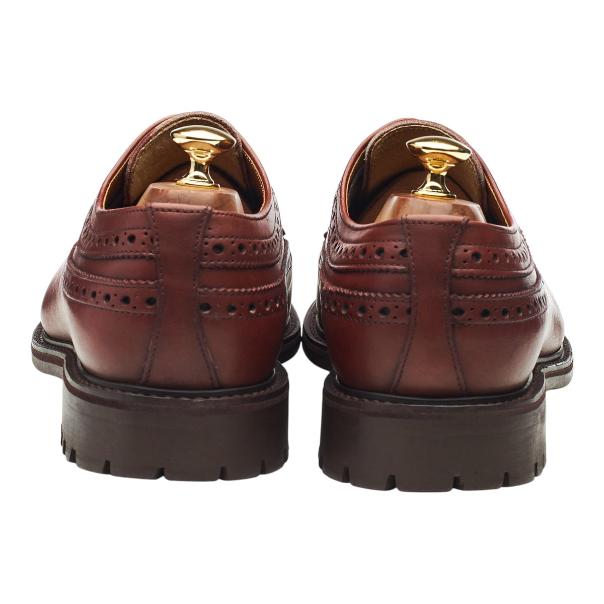 'Berwick' Tan Brown Leather Derby Brogues UK 9.5 FX
