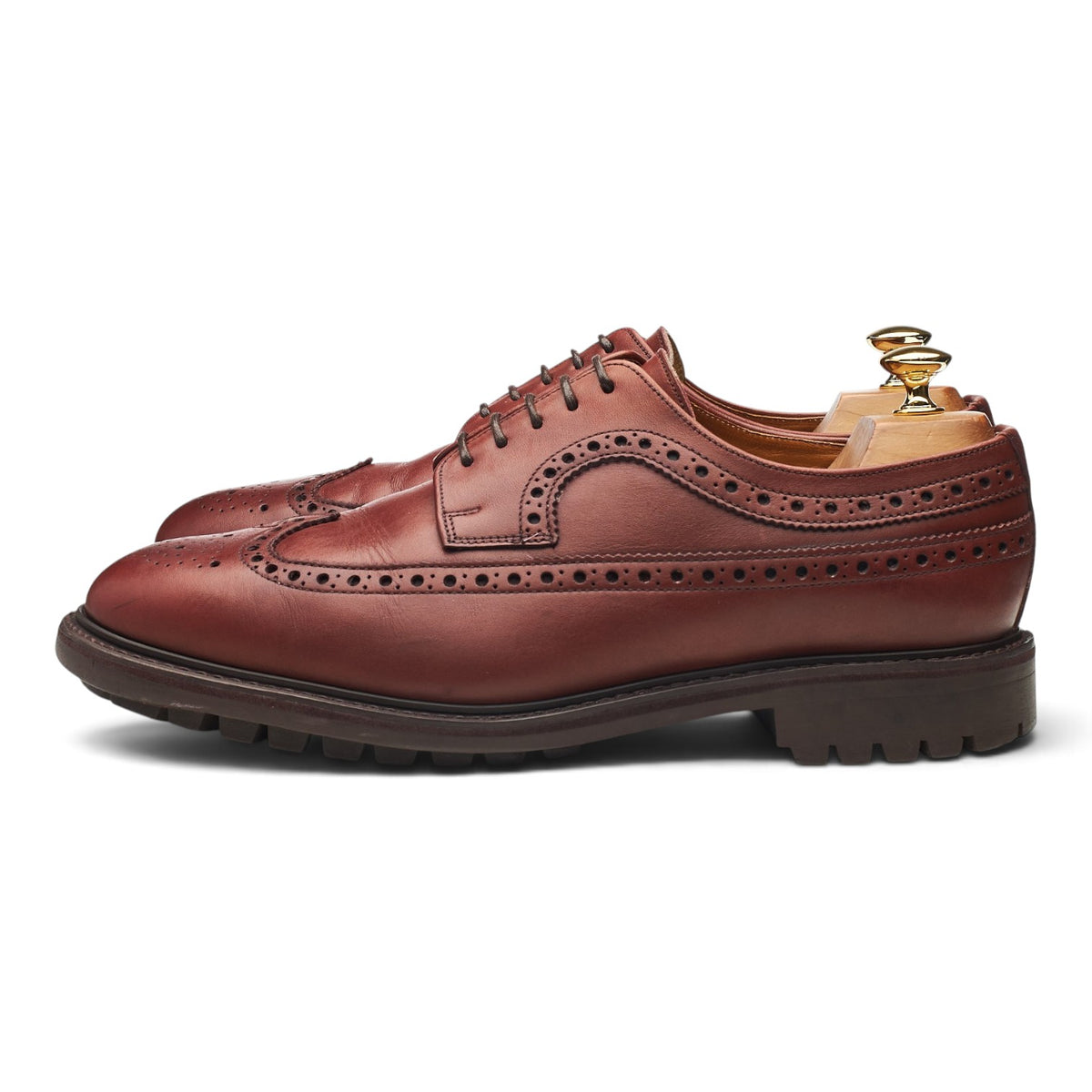 'Berwick' Tan Brown Leather Derby Brogues UK 9.5 FX