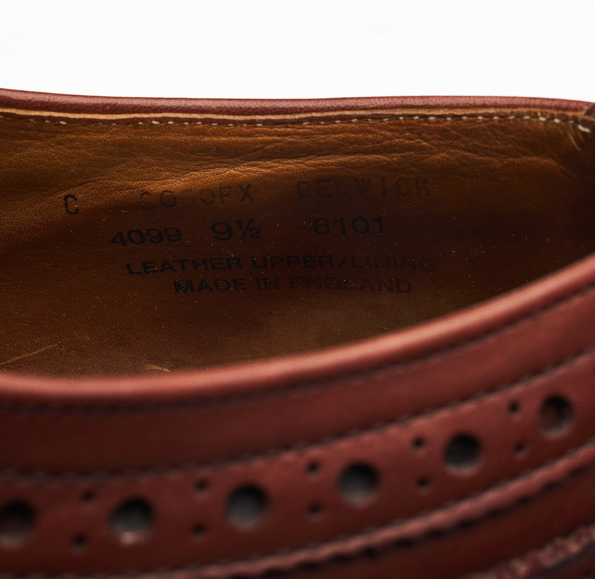 'Berwick' Tan Brown Leather Derby Brogues UK 9.5 FX