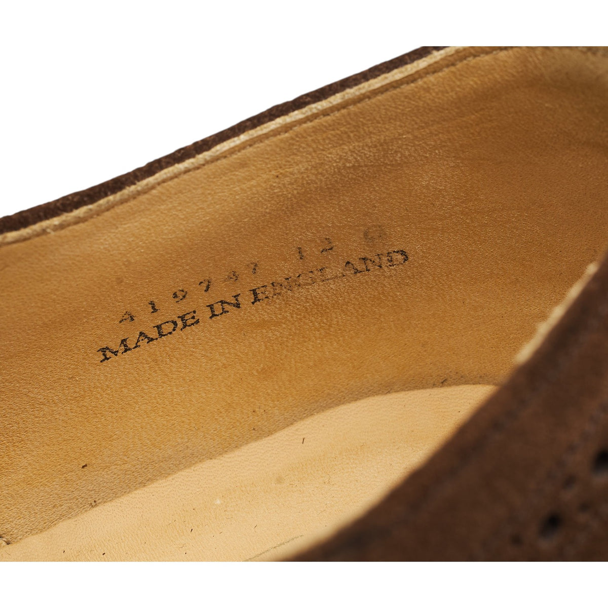 'Hampstead' Brown Suede Oxford Brogues UK 12 G
