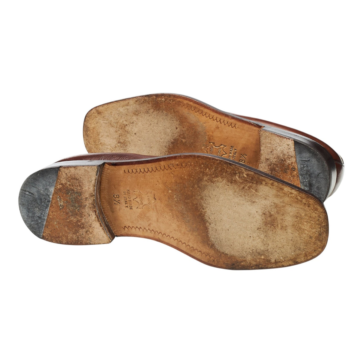 'Bolzano' Brown Leather Loafers UK 8.5 F