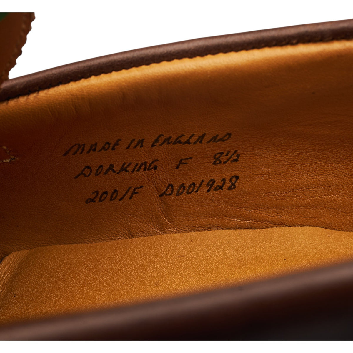 'Dorking' Dark Brown Leather Split Toe Loafers UK 8.5 F