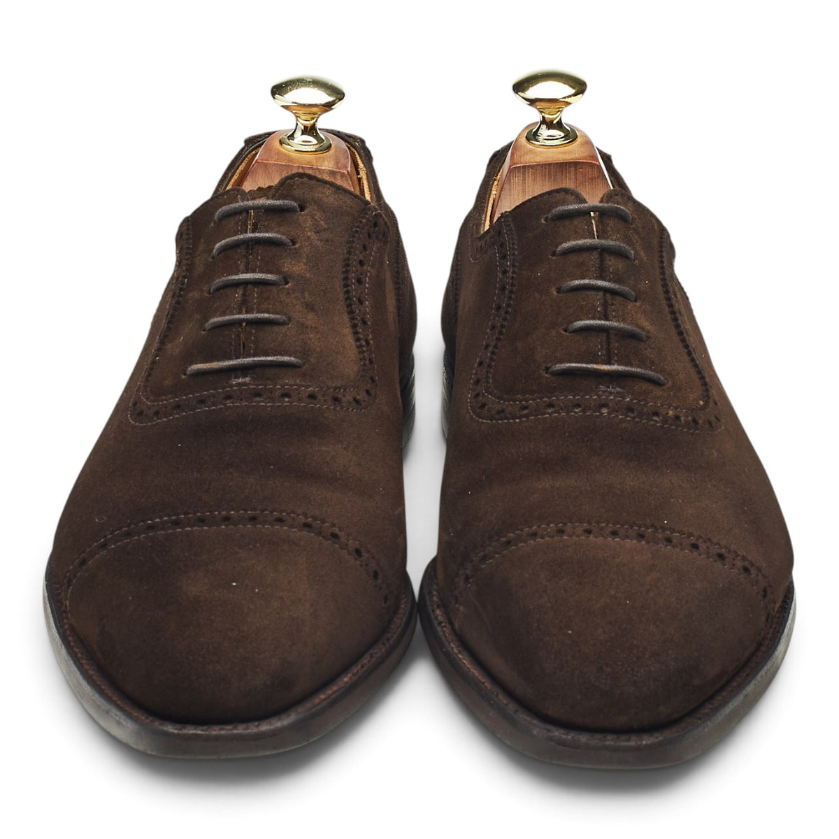 'Westbourne' Dark Brown Suede Oxford Brogues UK 7 E