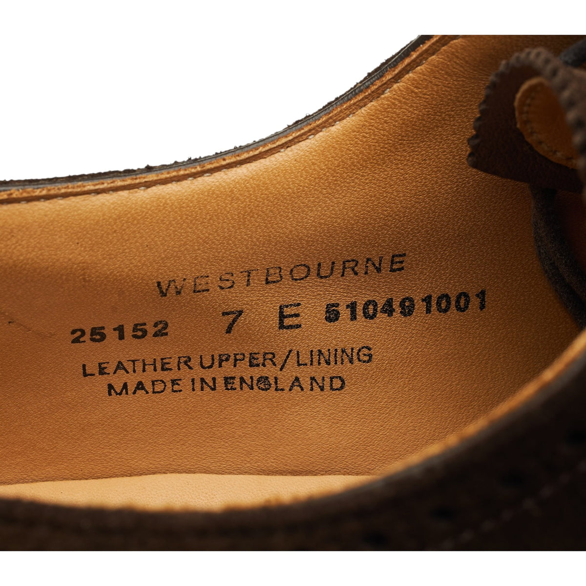 'Westbourne' Dark Brown Suede Oxford Brogues UK 7 E