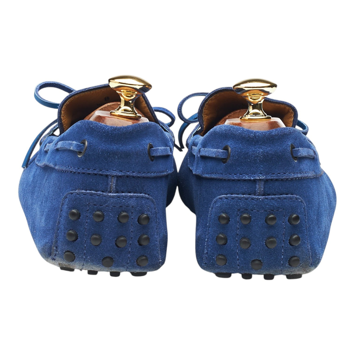 Gommino Blue Suede Driving Loafers UK 8