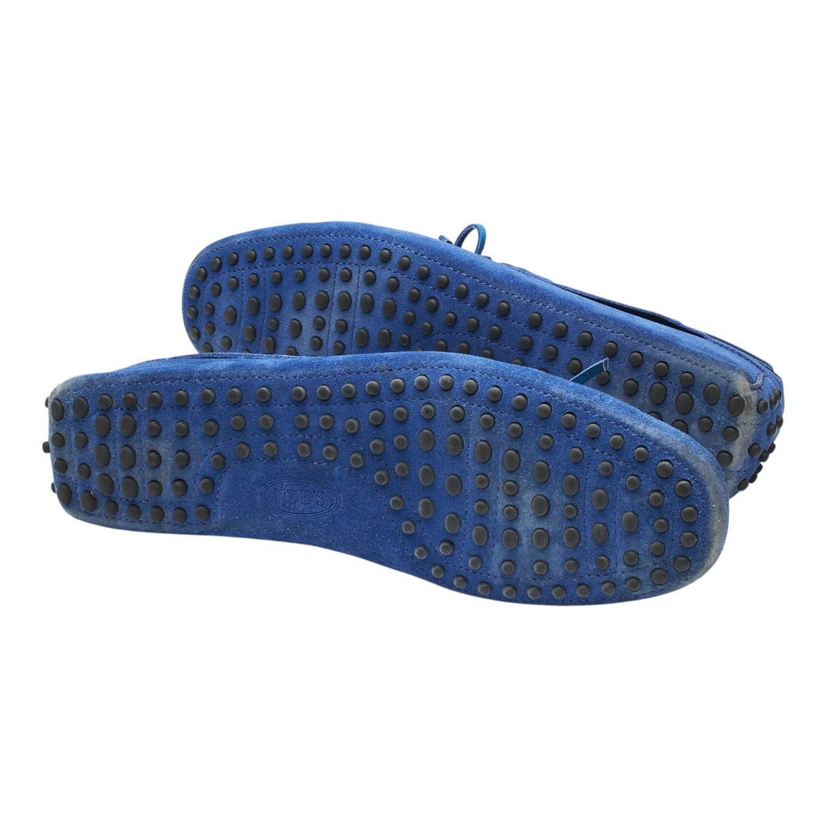 Gommino Blue Suede Driving Loafers UK 8