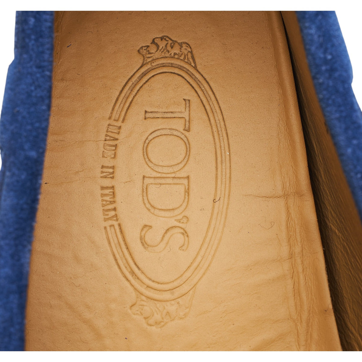 Gommino Blue Suede Driving Loafers UK 8