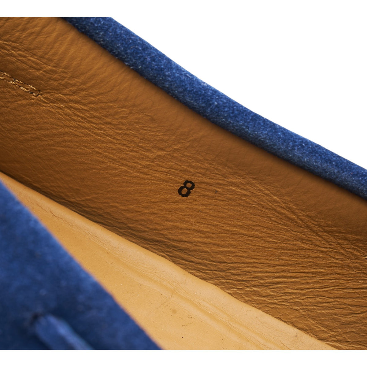 Gommino Blue Suede Driving Loafers UK 8