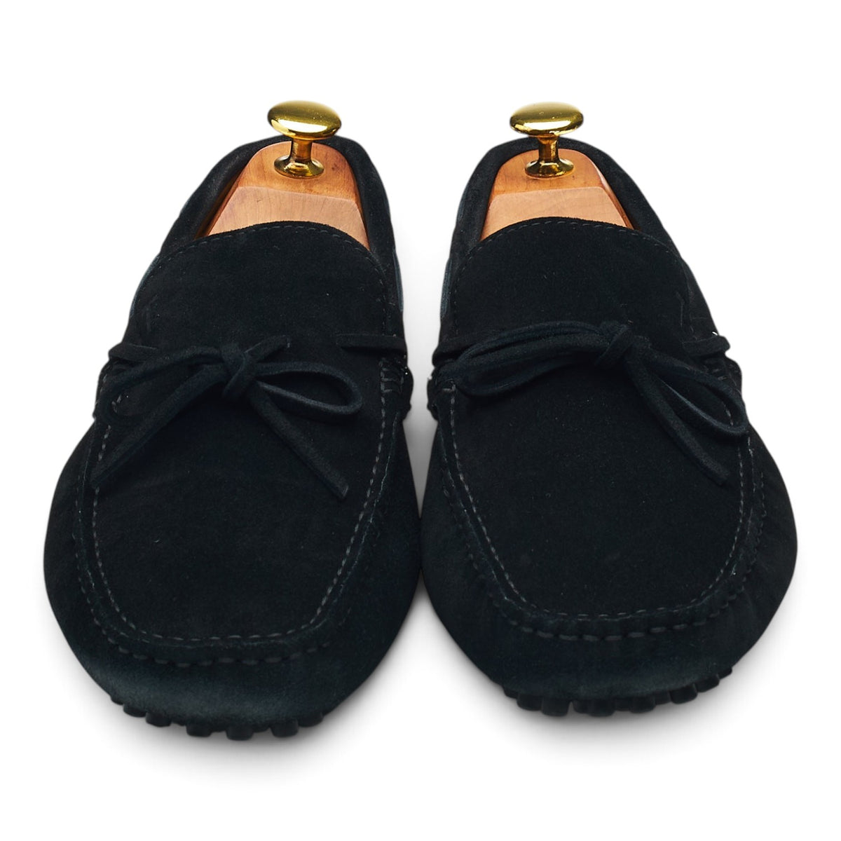 Gommino Black Suede Driving Loafers UK 8