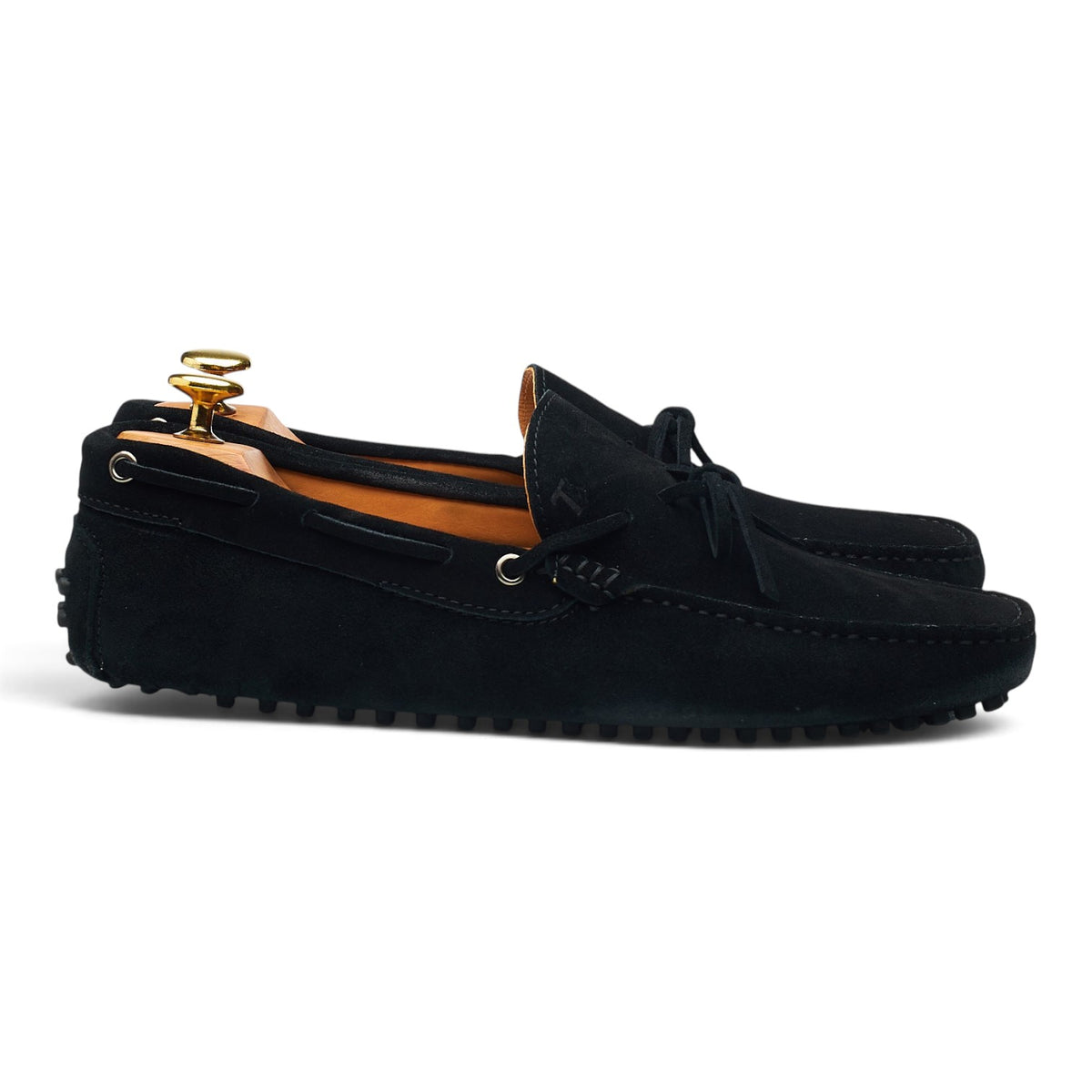 Gommino Black Suede Driving Loafers UK 8