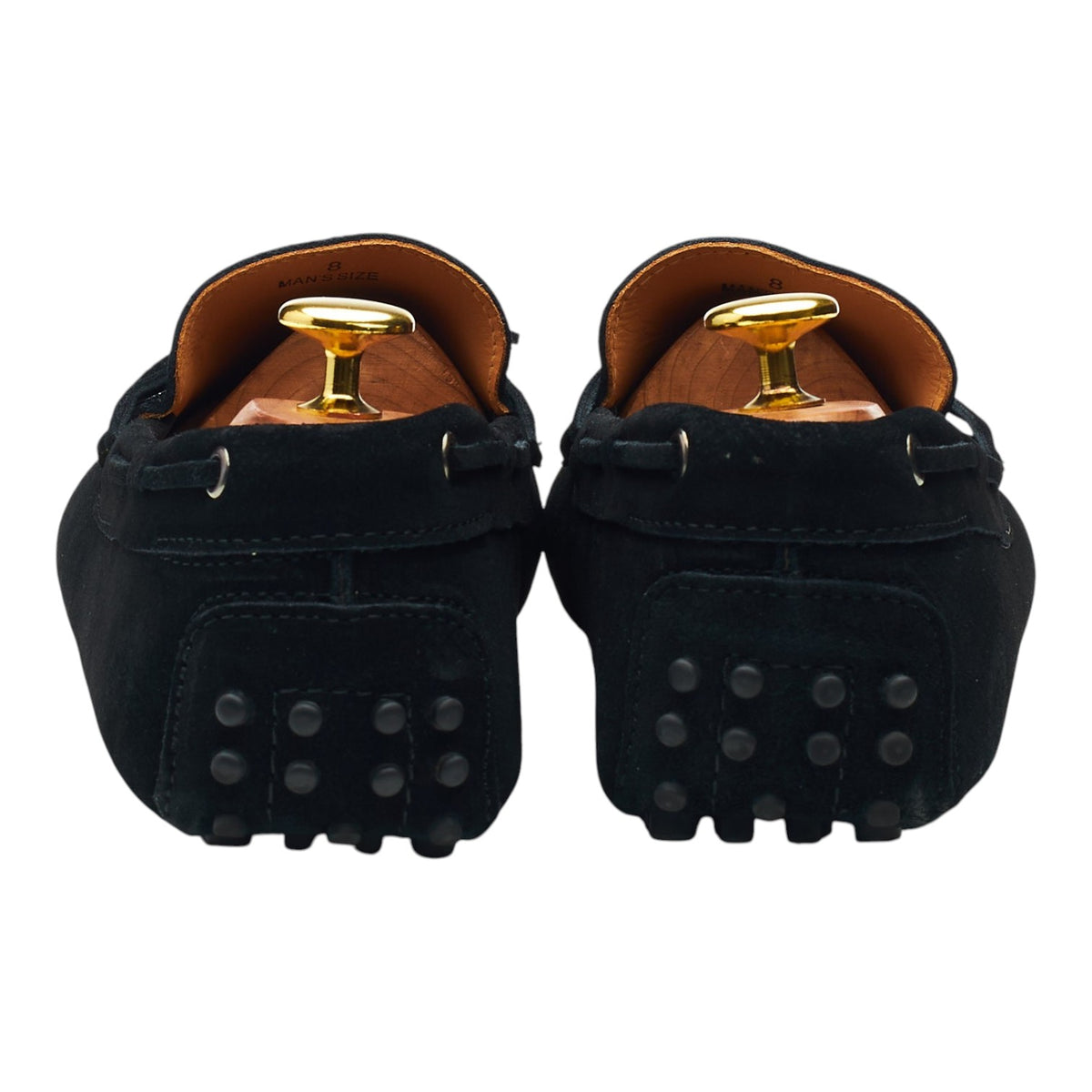 Gommino Black Suede Driving Loafers UK 8